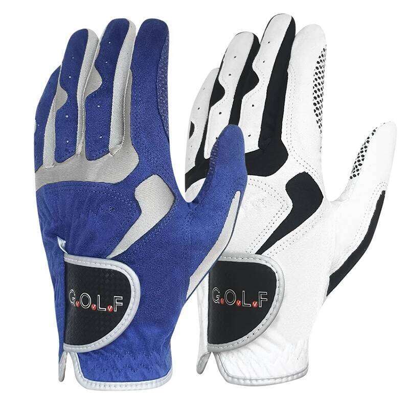 GvOvLvF 1pc Golf Gloves men Professional Breathable Blue White Soft Fabric Left Right Sports Non-slip Glove For Golfer Gift New XJ260202