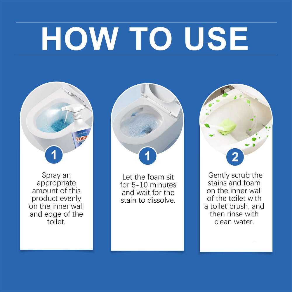 Jaysuing Foam Toilet Bowl Cleaner Deodorizer Household Stain Remover for Bathroom S260202