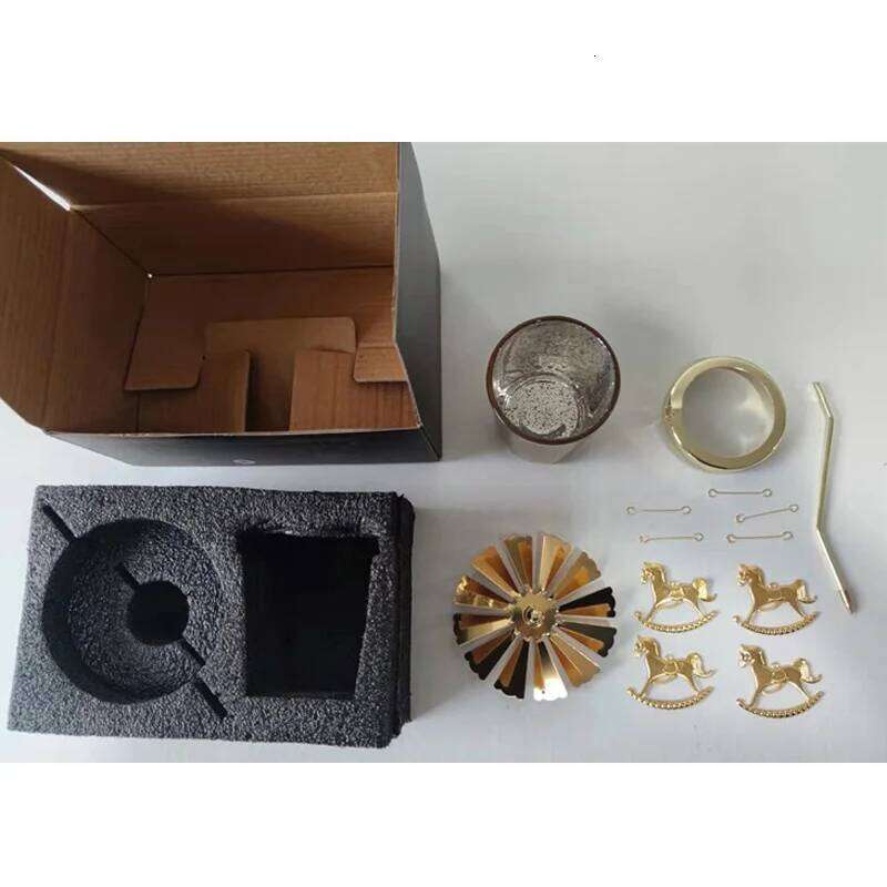 Rotating Stick Holder Gold Candlestick Home Decoration Romantic Valentine's Gift Party Room Decor Carousel Candle Stand Y260131