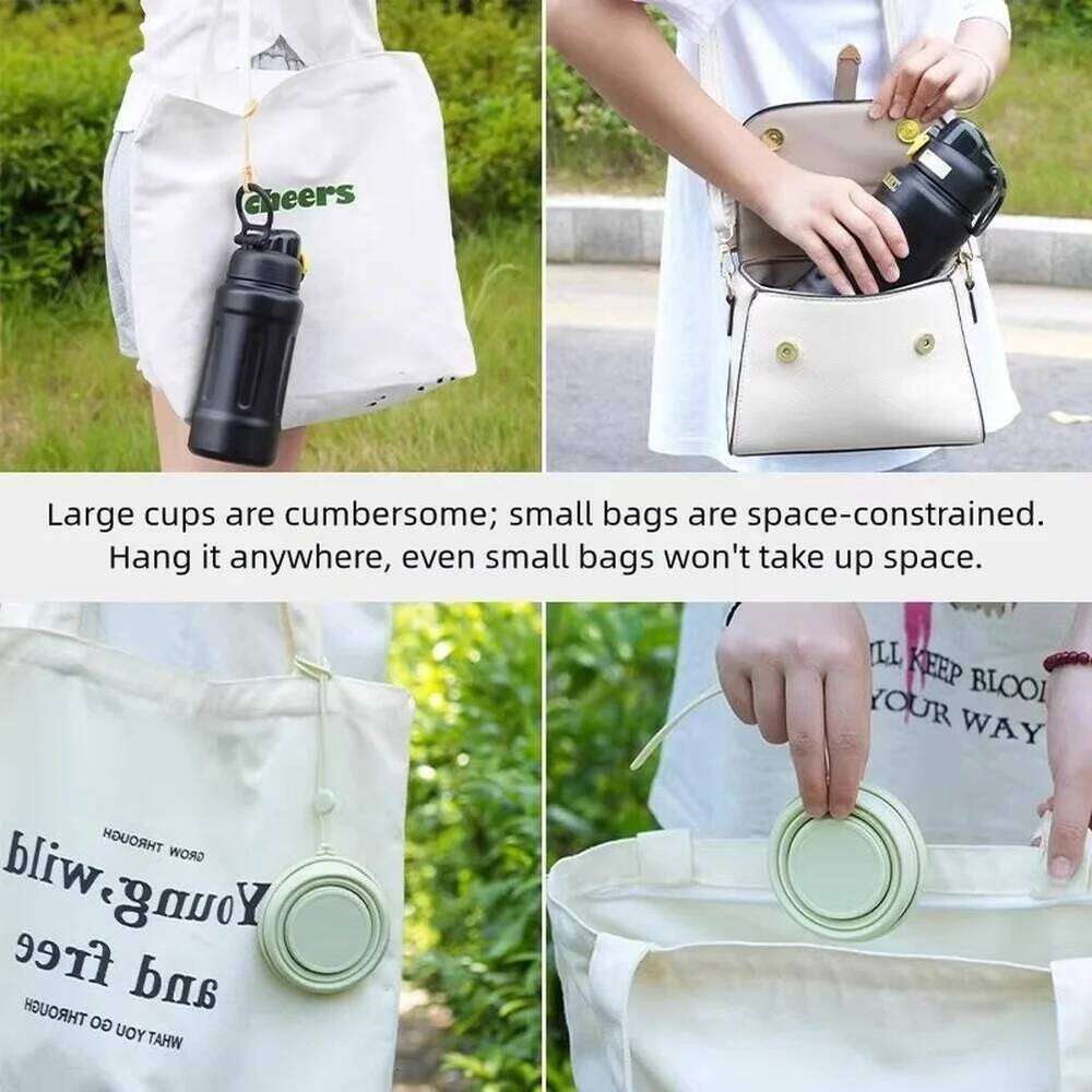 Foldable silicone camping cup collapsible portable mug for hiking outdoor adventures picnic cookware lightweight Z260202