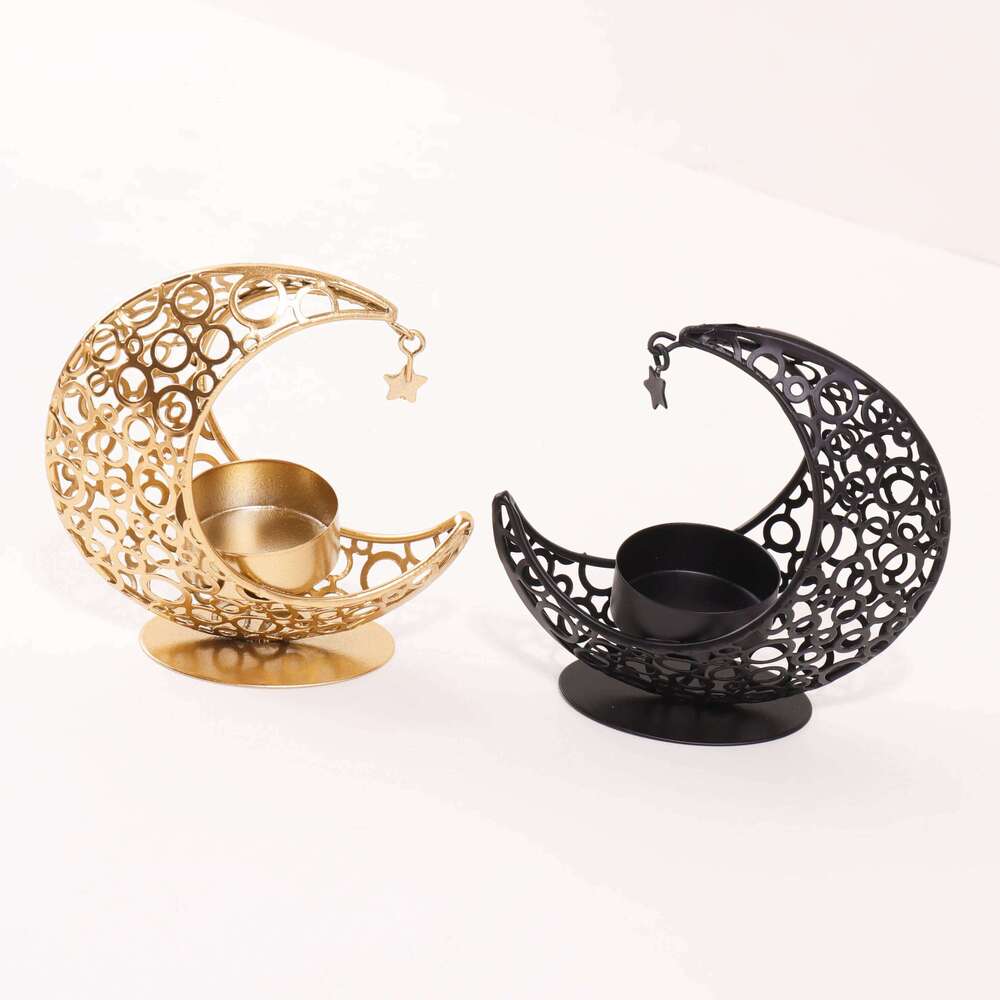 Ramadan 3D Moon Romantic Light Desktop Candle Holder, Eid Home Decor Ornament, Exquisite Gift Y260131