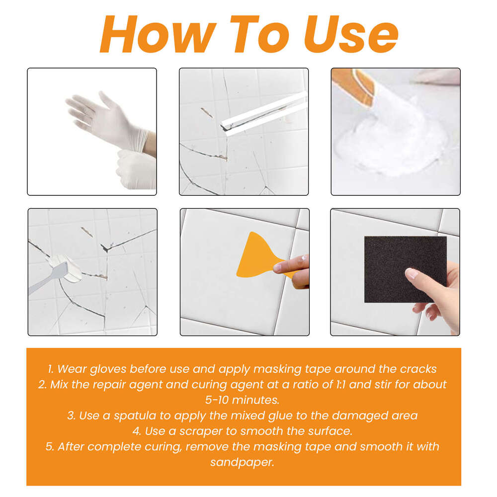 Toilet Floor Tile Crack Repair Patching Paste S260202