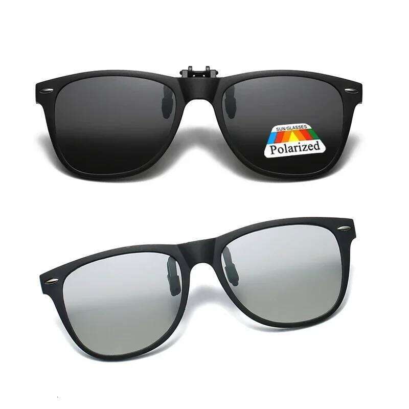 Men Photochromic Polarized Lens Flip Up Clip on Sunglasses Women Driving Sun Glasses with Clips 2024 Trending Product Shades H260202