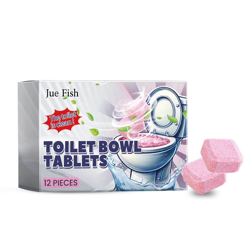 Jue-Fish Effervescent Fast Dissolving Toilet Bowl Deodorizing Descaling Stain Removal Cleaning Tablets S260202