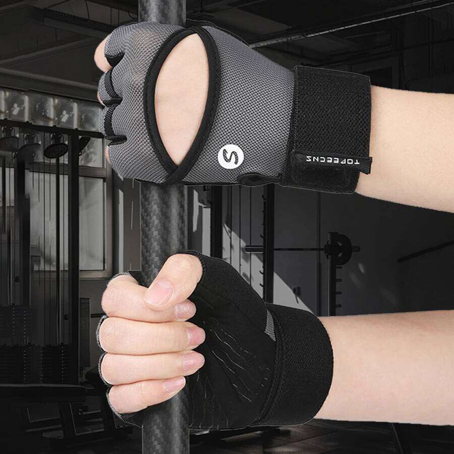 Fitness gloves, outdoor men's and women's extended wristbands, fitness protection, cycling, horizontal bar, anti slip exercise, XJ260202