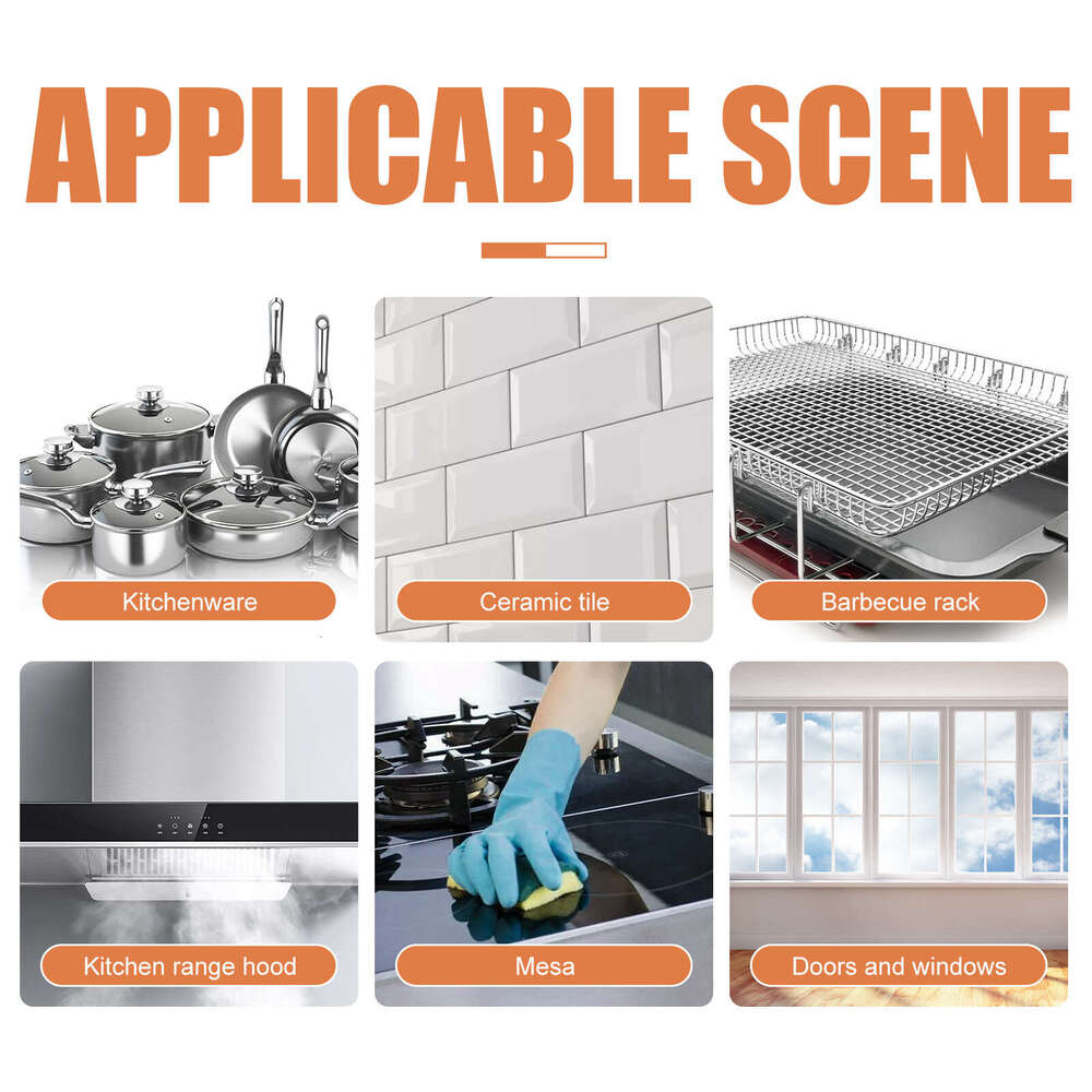 Jue-Fish Multi-Purpose Kitchen Stove Range Hood Stainless Steel Cookware Grease Cleaner S260202