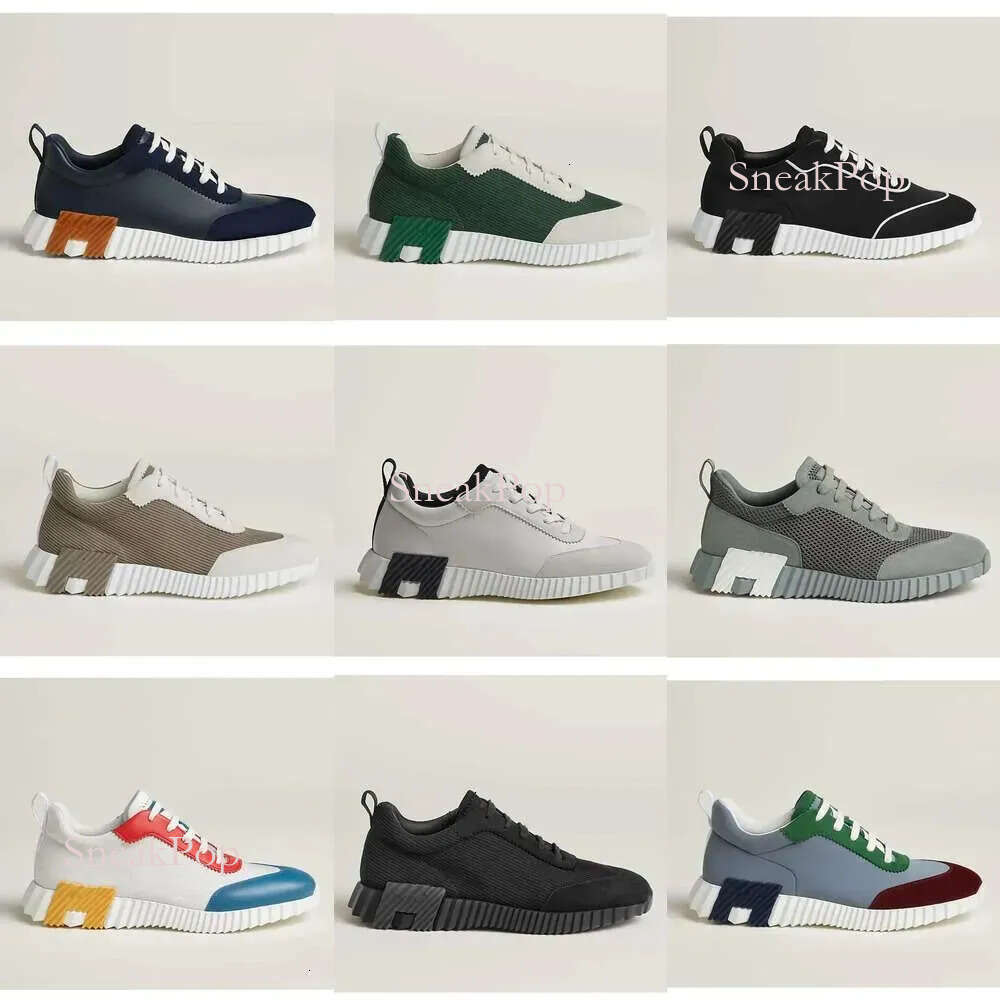Bouncing Brand h Designer shoes Casual Trainrs Brathabl Msh Running Shoes Mn Bounc sneakers Women Snakr Non-Slip Rubbr Sol Flat Trainr H Word trainers with box