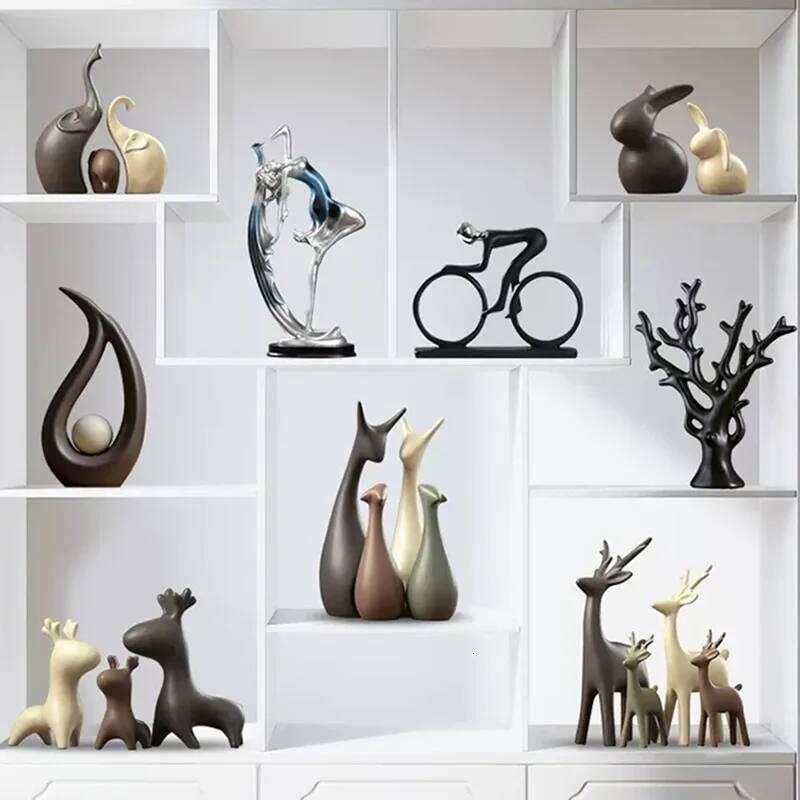 Decoration home modern luxury high-end European ceramic crafts decoration living room porch TV wine cabinet Y260202