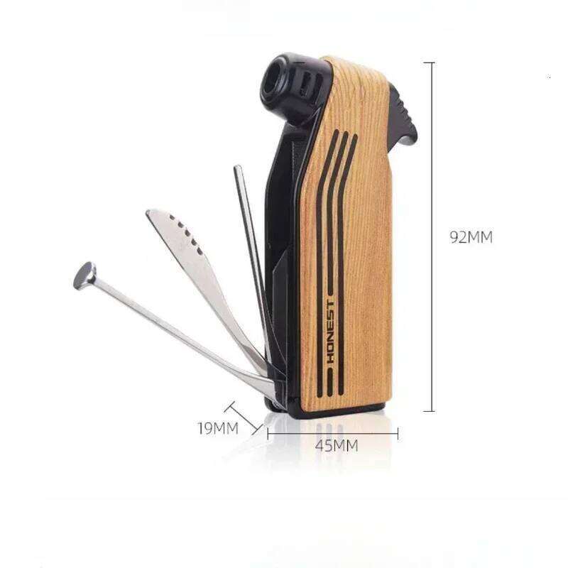 Baicheng Multifunctional Pipe Lighter, Slanted Open Flame, Creative Trendy Anti-scalding Men's Special Pressure Rod Smoking Set W260202