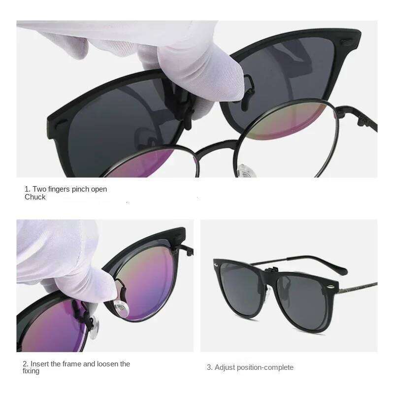 Men Photochromic Polarized Lens Flip Up Clip on Sunglasses Women Driving Sun Glasses with Clips 2024 Trending Product Shades H260202