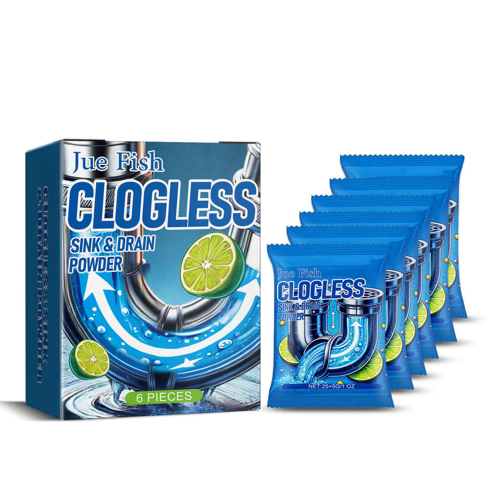 Jue Fish Pipe Dissolving Drain Cleaner Oil Stain Removal Deodorizing Powder S260202