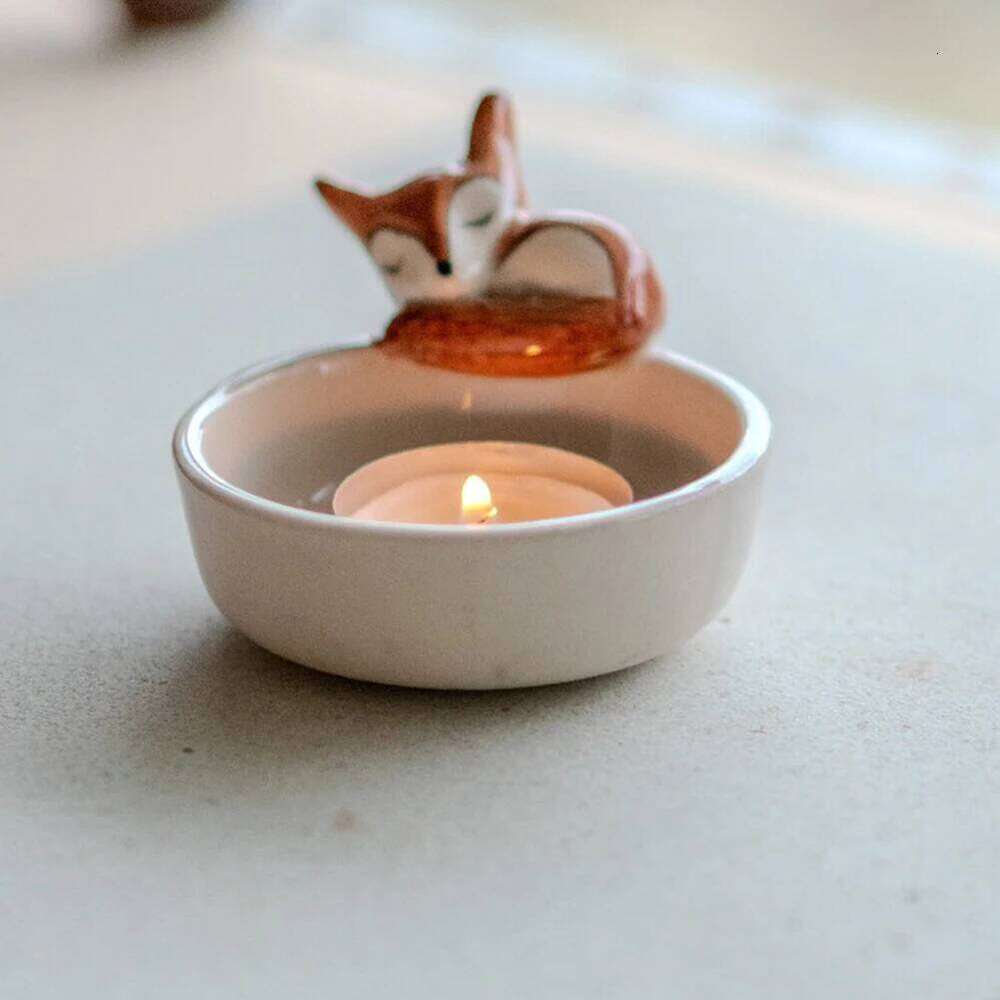 Cat/Dog/Rabbit/Fox Animal Candle Warming Paws Aromatherapy Cute Scented Light Holder Cartoon for Home Decor Y260131