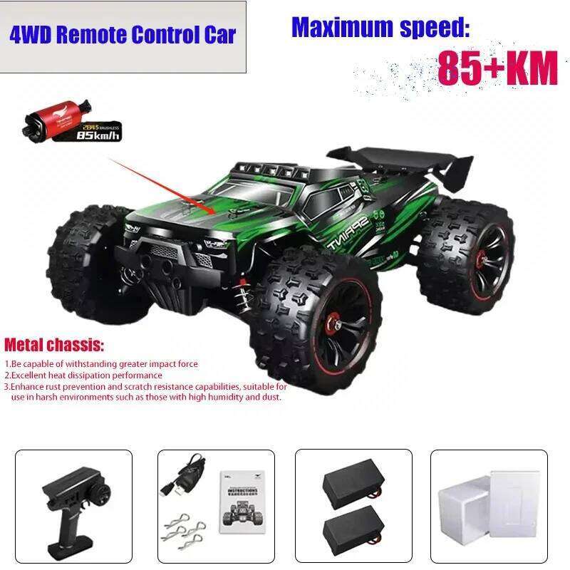 4WD Remote Control Off Road 4x4 High Speed 50 or 85KM/H Fast Drift Racing Toy Kids Brushless motor RC Car for Adults Y260131