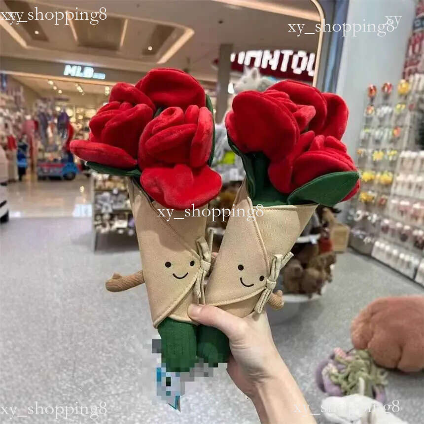 2026 Jellys Cat Plush Toy British Fun Bouquet Handheld Flowers Beautiful Rose Doll Proposal Gift online 1107