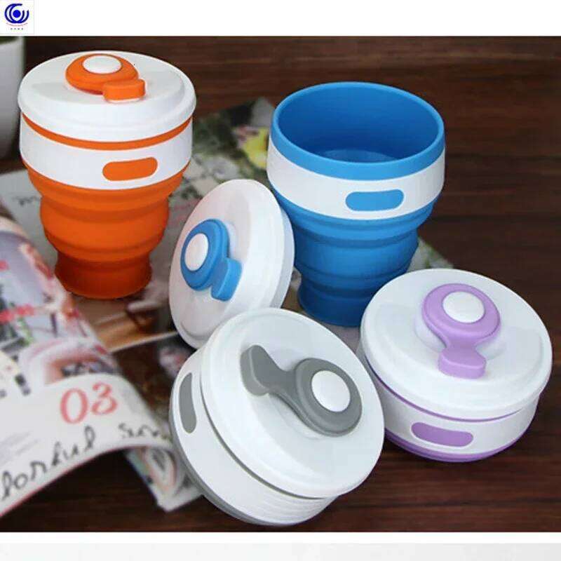 Folding Silicone High temperature resistant food grade Portable drinking water travel retractable folding cup Z260202