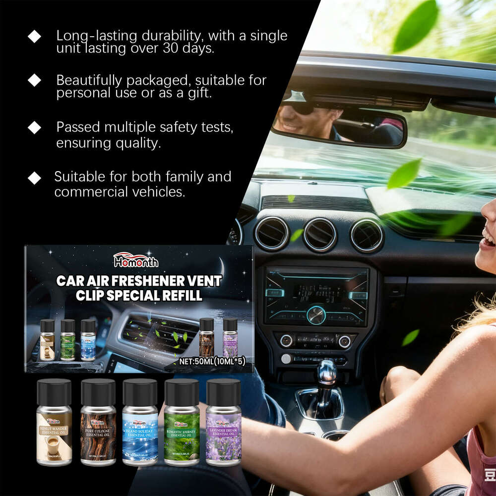 HOMONTH Set Elegant Fragrance Daily Natural Long-lasting Freshness Car Interior Air Freshener S260202