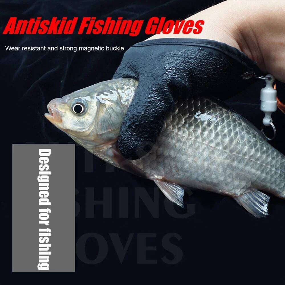 Fishing Anti-Slip Protect Hand from Puncture Scrapes Fisherman Catch Fish Latex Hunting Gloves Left/Right Random Color XJ260202