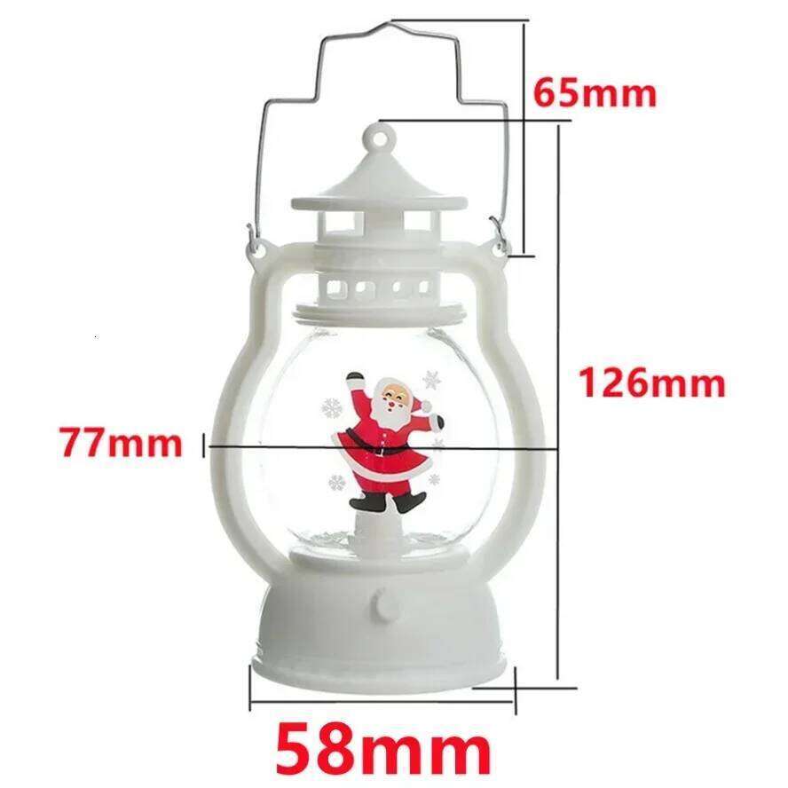2026 Ornaments with Battery LED Lantern Light Santa Claus Merry Christmas Decorations for Home Xmas Navidad Noel Gift Y260131