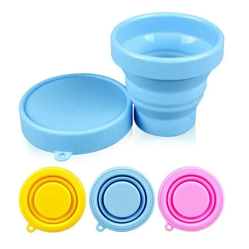 1 Pcs Portable Silicone Telescopic Drinking Collapsible Folding Cup Travel Camping Bathroom Tumblers Water Bottle Z260202