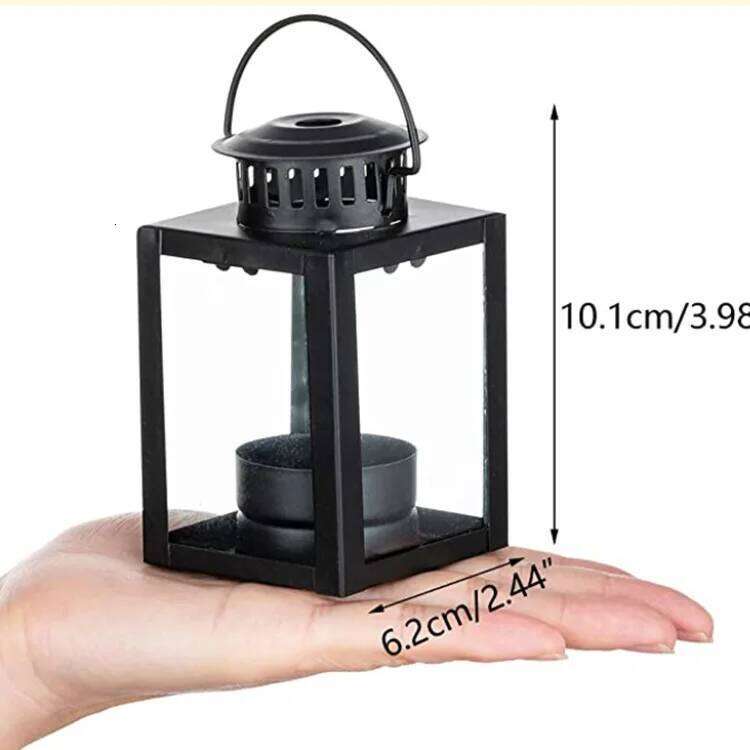 Simple pony lamp portable wrought iron retro candle holder home decoration ornament Y260131