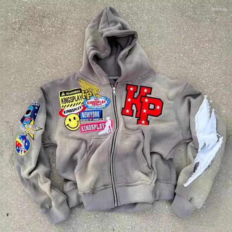 Men's Hoodies 2026 Casual Cute Accessories American Trend Printing Sweater Cardigan Jacket For Men Sweatshirt