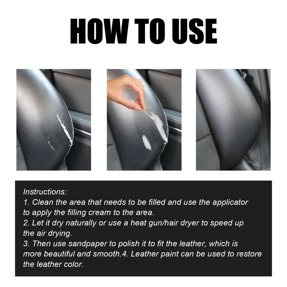 Rayhong Car Seat Scratch Sofa Leather Damage Renovation Repair Cream S260202