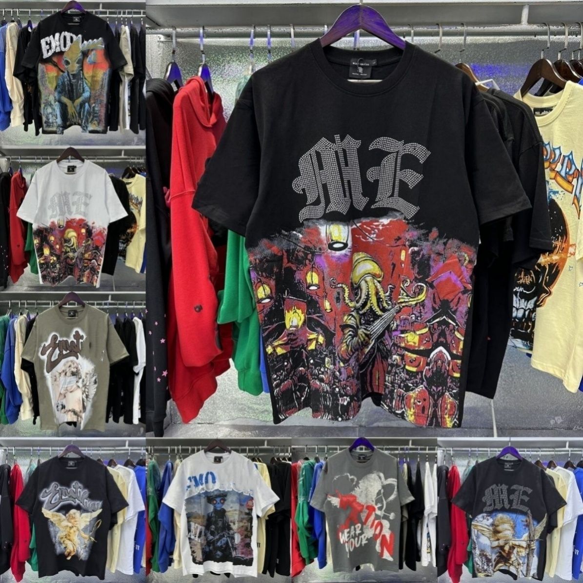 mixed emotions shirt designer t shirt mens tshirt mens womens y2k vintage shirt graphic tee hip pop shirt mens clothing man tops streetwear casual shirt mens clothes