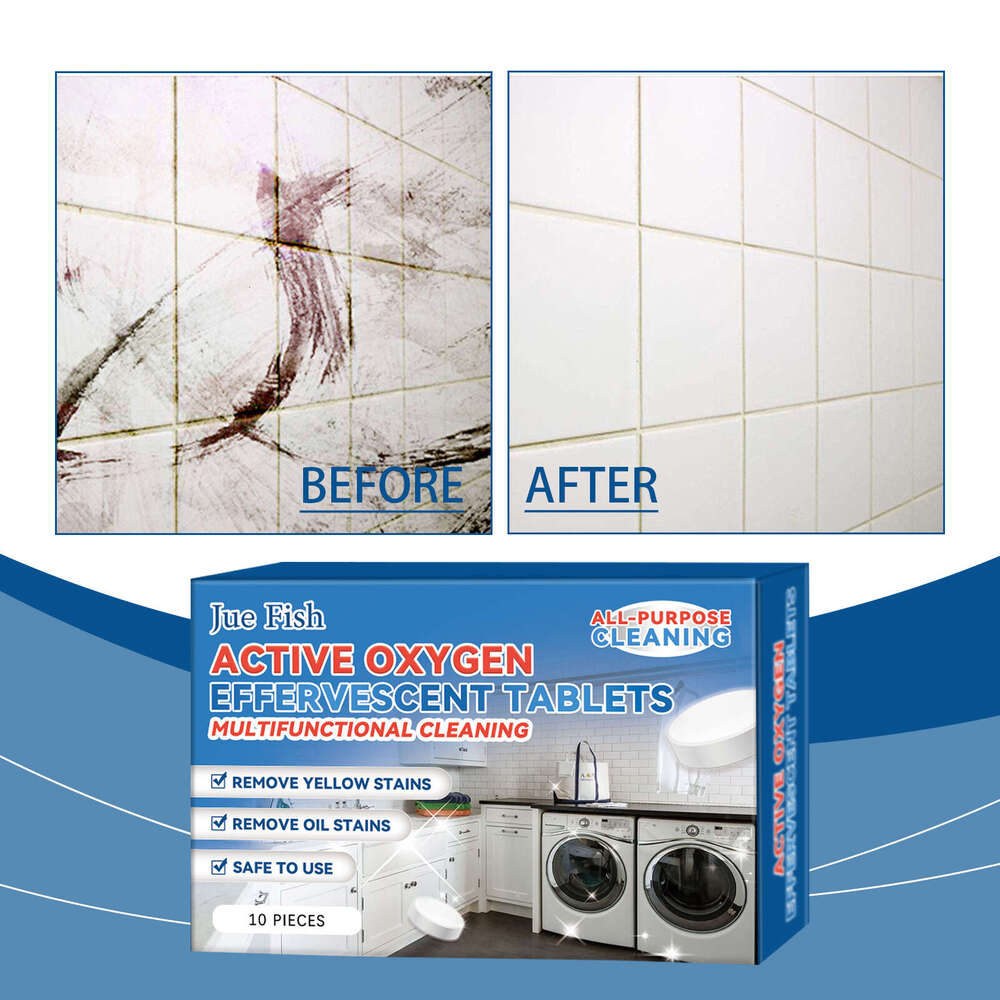 Jue-Fish Multi-Functional Oxygen Tablets for Cleaning Heavy Grease Stains in the Kitchen S260202