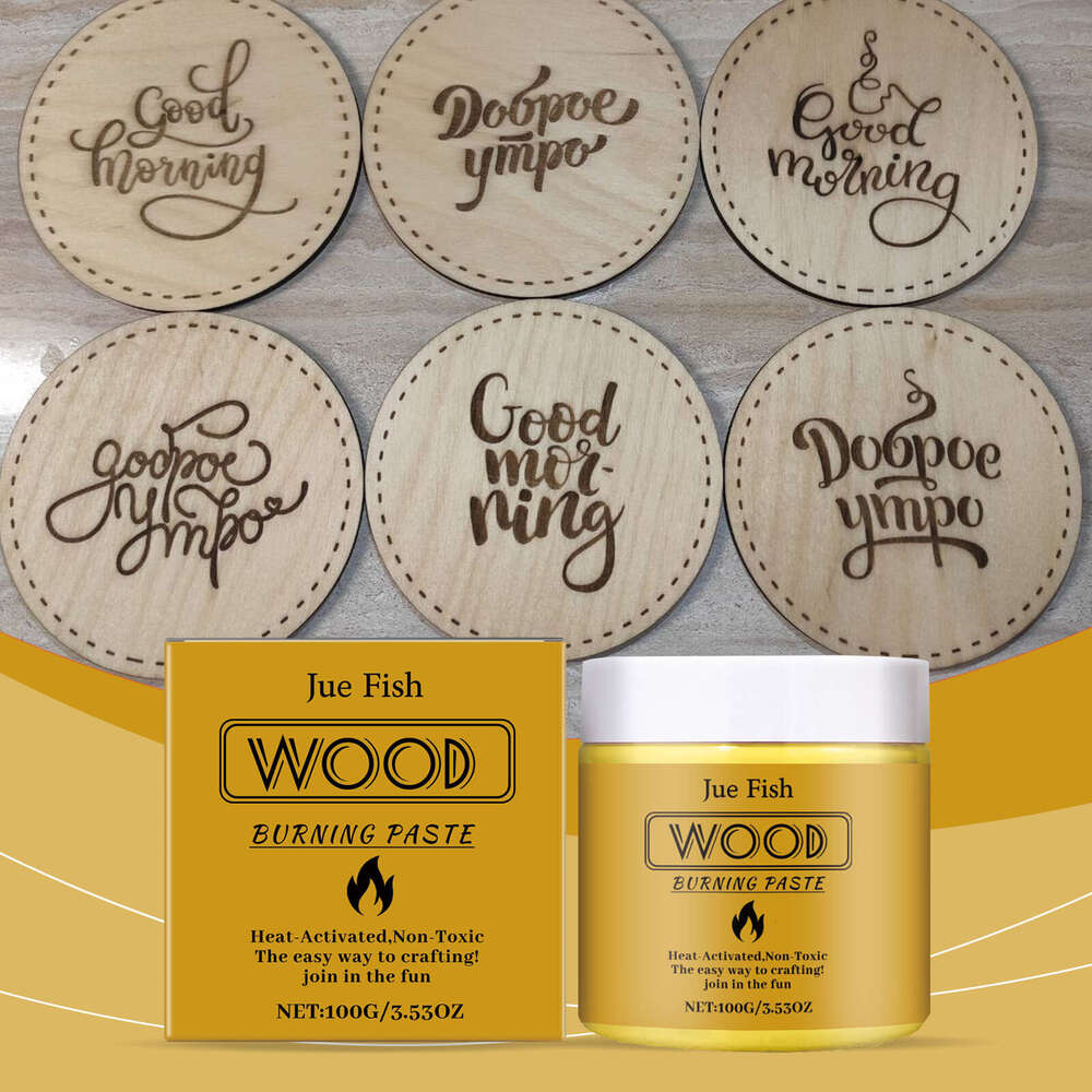 Fish Pyrography Wood Leather Canvas Paper Burning Paste S260202