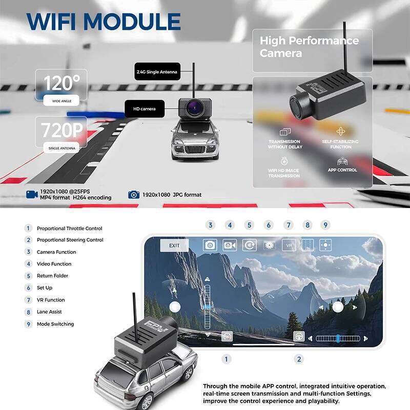 WLtoys 6401 1/64 Mini RC Car With Wifi APP Control,720P FPV Camera,Full Scale Built In Gyroscope VR Videography Toys for Kids Y260131