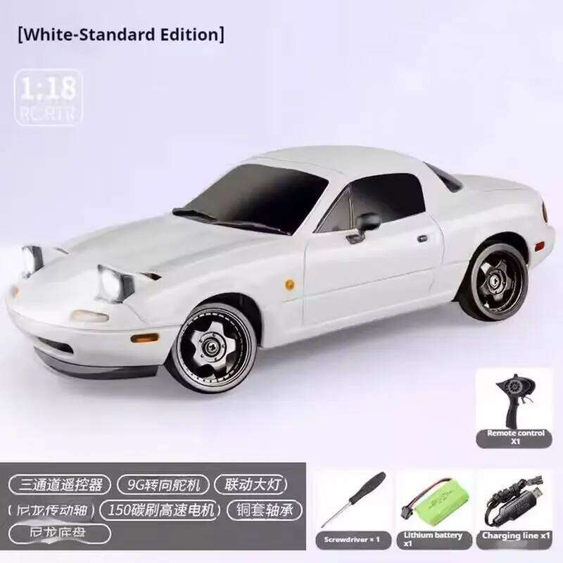 In Stock 1:18 Adorable Mx-5 Miata Rx7 Rc Drift 2.4g Esp Gyro Flip-Up Light Full Scale Remote Control Toy Car Xmas Gift Y260131