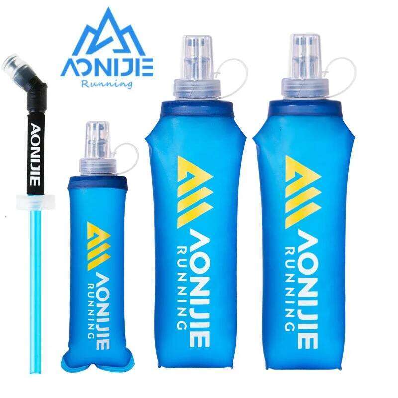 AONIJIE Newest SD30 2PCS 250ml 500ml Soft Water Flask Folding Collapsible Bottle TPU BPA Free For Running Bag Wait Pack Z260202