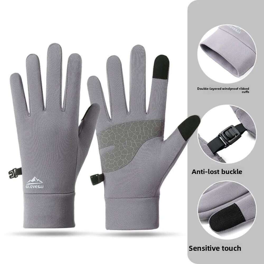 Thermal Fleece Winter Lock Buckle Non-slip Thick Cycling Touch Screen Warm Outdoor Gloves Sports XJ260202