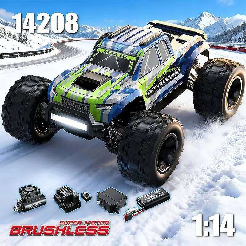 MJX Hyper Go 14207 14208 1/14 4WD 75KM/H OR 65KM/H Brushless RC Racing Car Remote Control Cars Off-Road Truck Toys Y260131