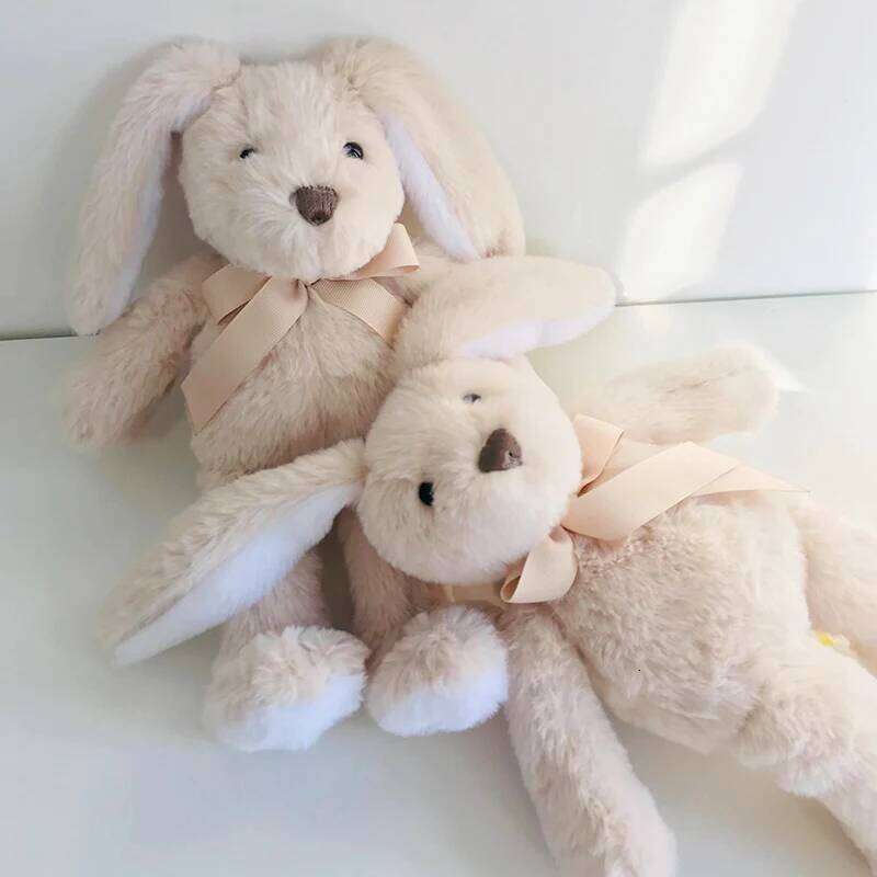 & Cuddly Plush Bunny Toys 31cm Super Soft Stuffed Animal Cream Brown Long Eared Rabbit Toy Baby Birthday Gifts Y260202