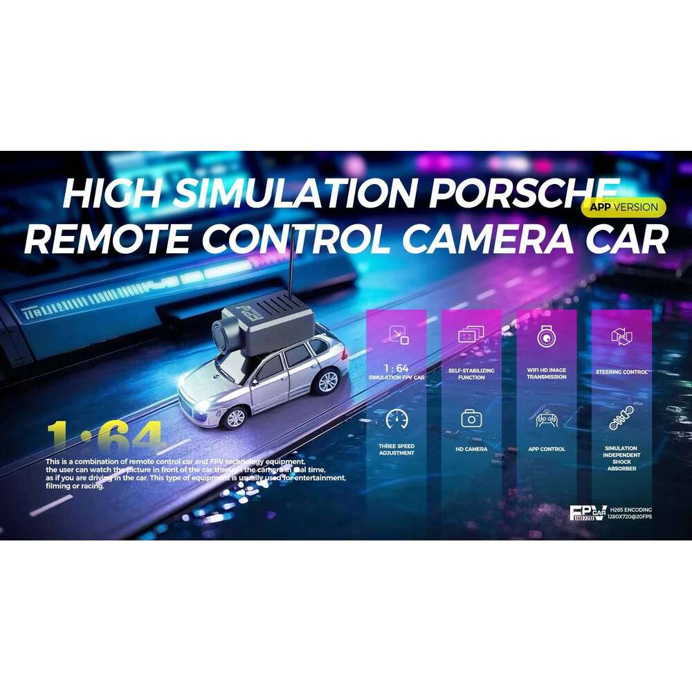 WLtoys 6401 Mini Cars 1:64 with 720P FPV Camera, Wifi APP Control, 2025 New RC Racing Car Toy, Kids Gifts for Boys Girls Y260131