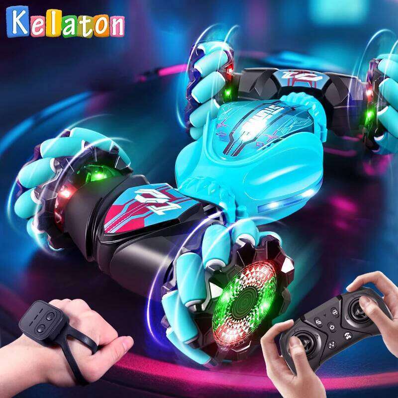 Gesture-sensing Stunt Remote Control Lights And Music One-click Transformation Toy Car Children's Christmas Gifts Y260131