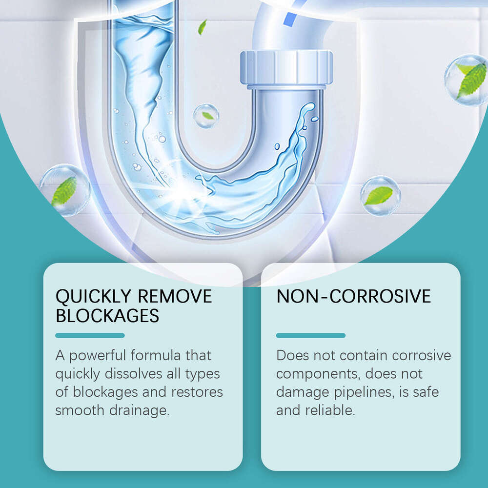 Jue-Fish Drain Cleaner Deodorizing Gel for Kitchen and Bathroom Drains, Pipe Cleaning, Stain Removal, Odor Removal S260202