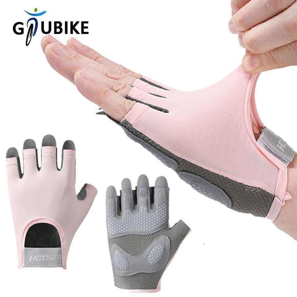 GTUBIKE 1 Pair Workout Gloves Men Women Gym Lifting Fitness Cycling Work Out Wrist Belt Shock Absorb Foam Pad Palm Crossfit XJ260202
