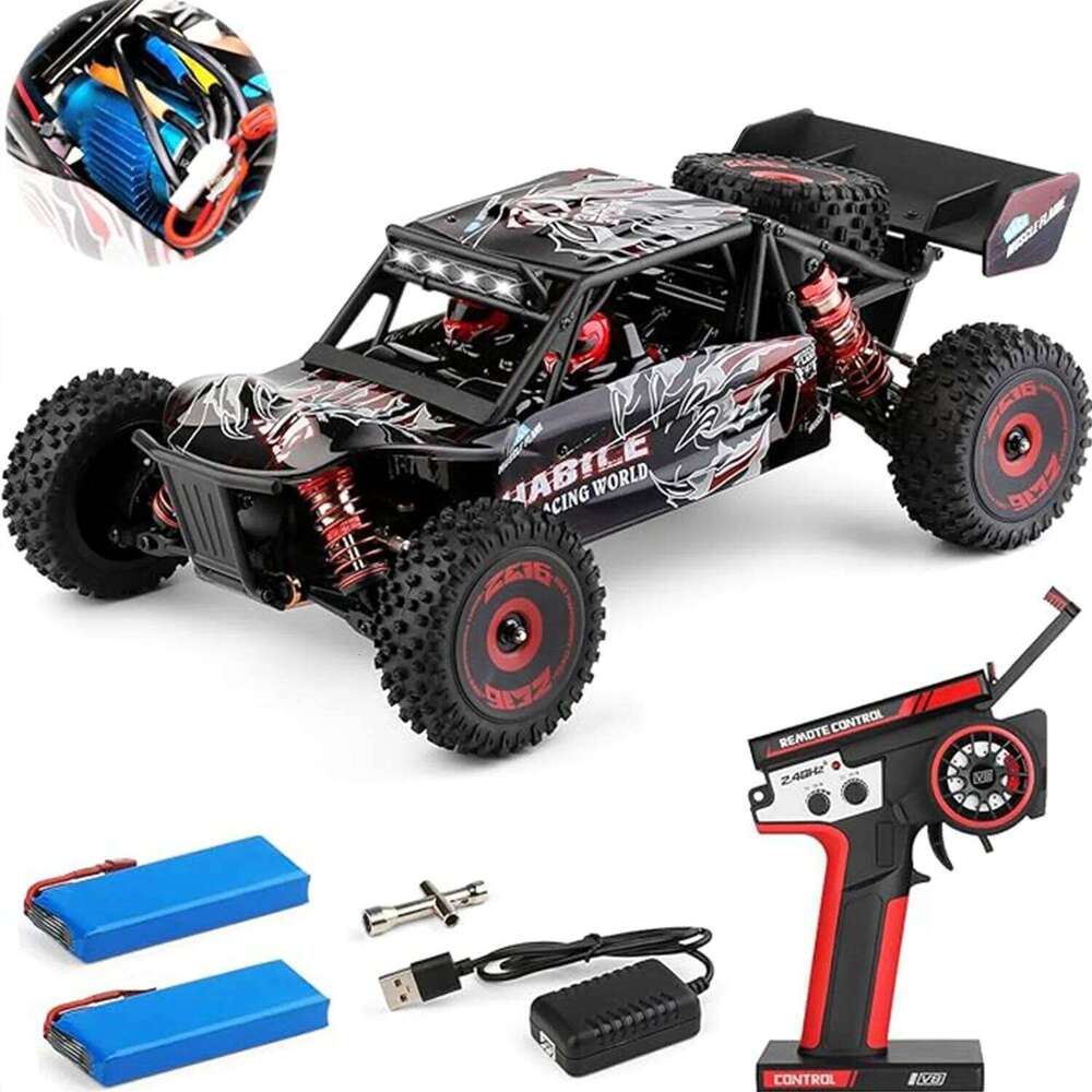 WLtoys 124016V2 Fast Car, 1/12 Brushless RC Car with Independent ESC Adults, 75km/h, Suitable for Outdoors and Gifts Y260131