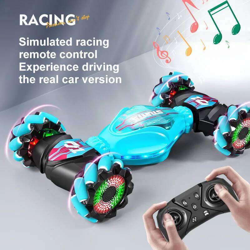 Gesture-sensing Stunt Remote Control Lights And Music One-click Transformation Toy Car Children's Christmas Gifts Y260131