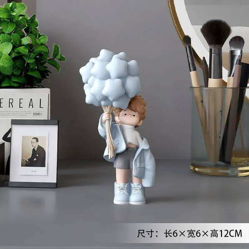 Palm Tree Cure Boy Tabletop Furnishing Living Room TV Wine Cabinet Porch Home New Year Housewarming Gift Y260202