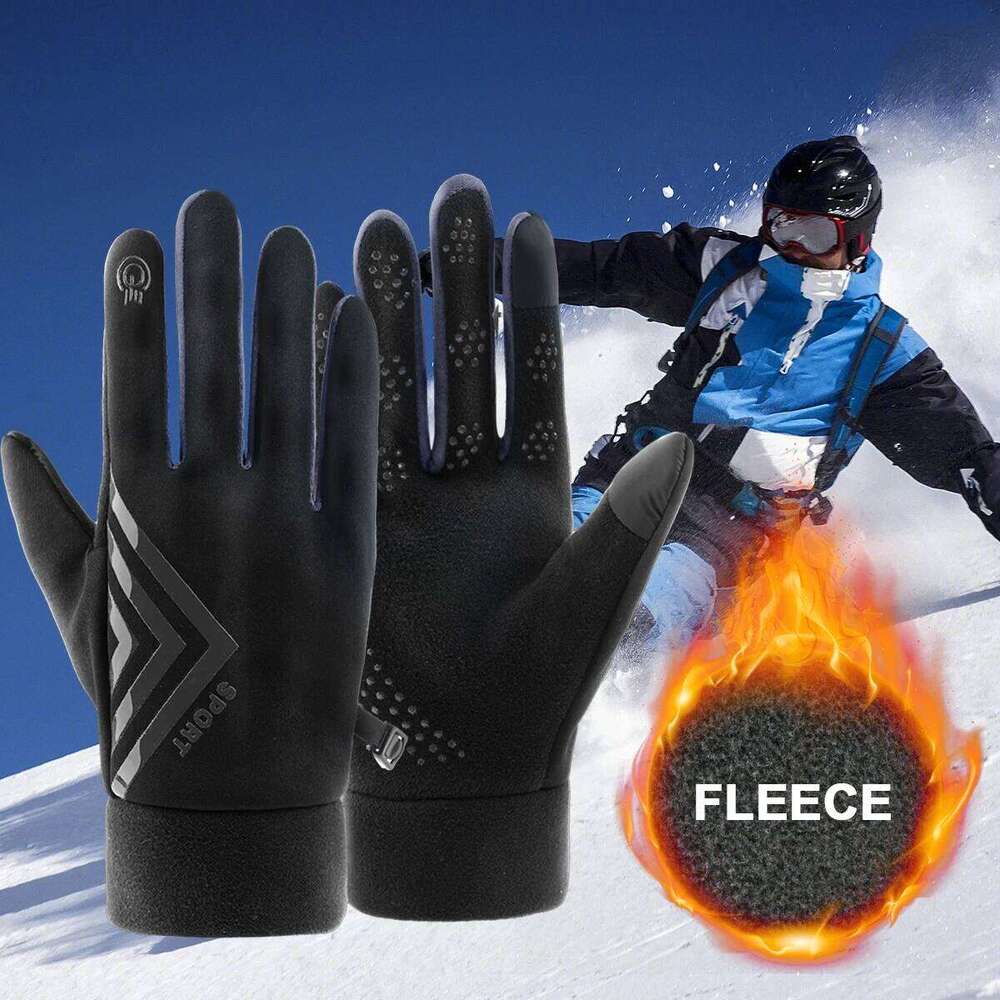 WRELS Winter Warm Thermo Plus Velvet Waterproof Touch Screen Gloves for Men Women Outdoor Sport XJ260202