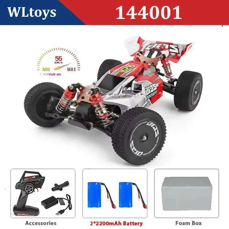 WLtoys 75km/h 144010 144001 2.4G Wireless Four-wheel Drive High-speed Off-road Remote-controlled Drifting Toy - A Gift for Boys Y260131