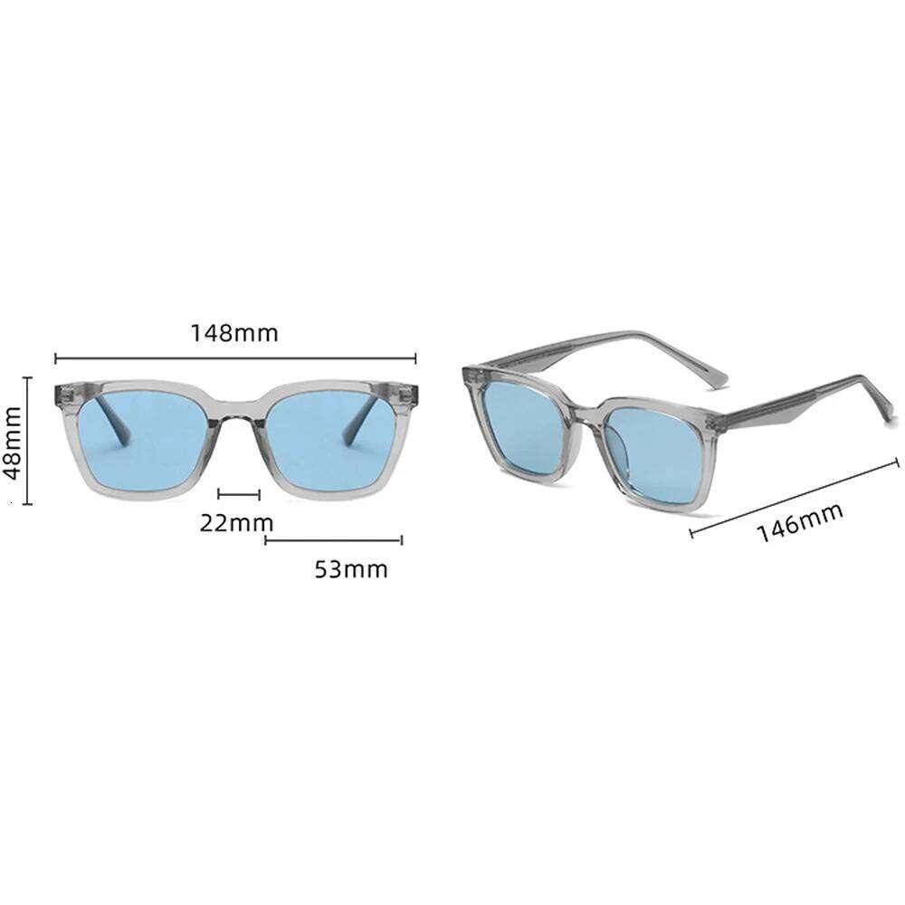 Peekaboo blue black square frame sunglasses men polarized high quality korean TR90 fashion sun glasses for women acetate uv400 H260202