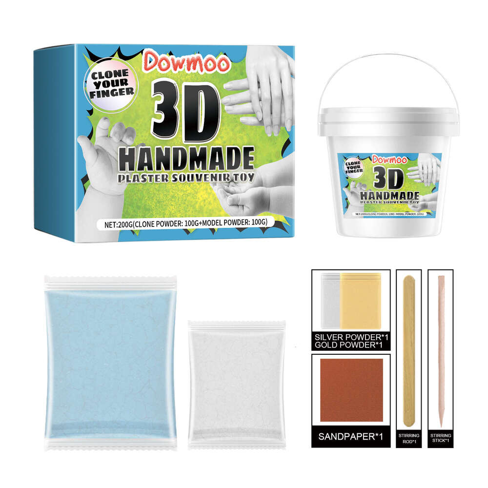 Dowmoo Commemorative Model Couple's Day Craft 3D Hand and Foot Plaster Gift S260202