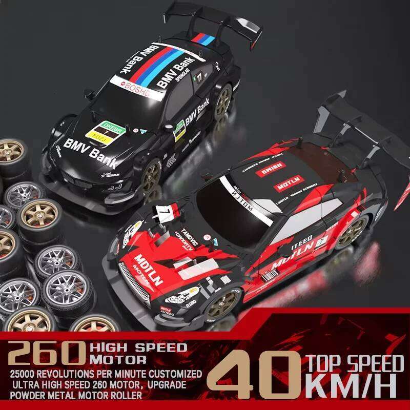 40KM/H High-Speed Remote Control Car1:16 4WD Rechargeabl Racing Drift Electric Graffiti RC Cars Birthday Toys for Boys Y260131