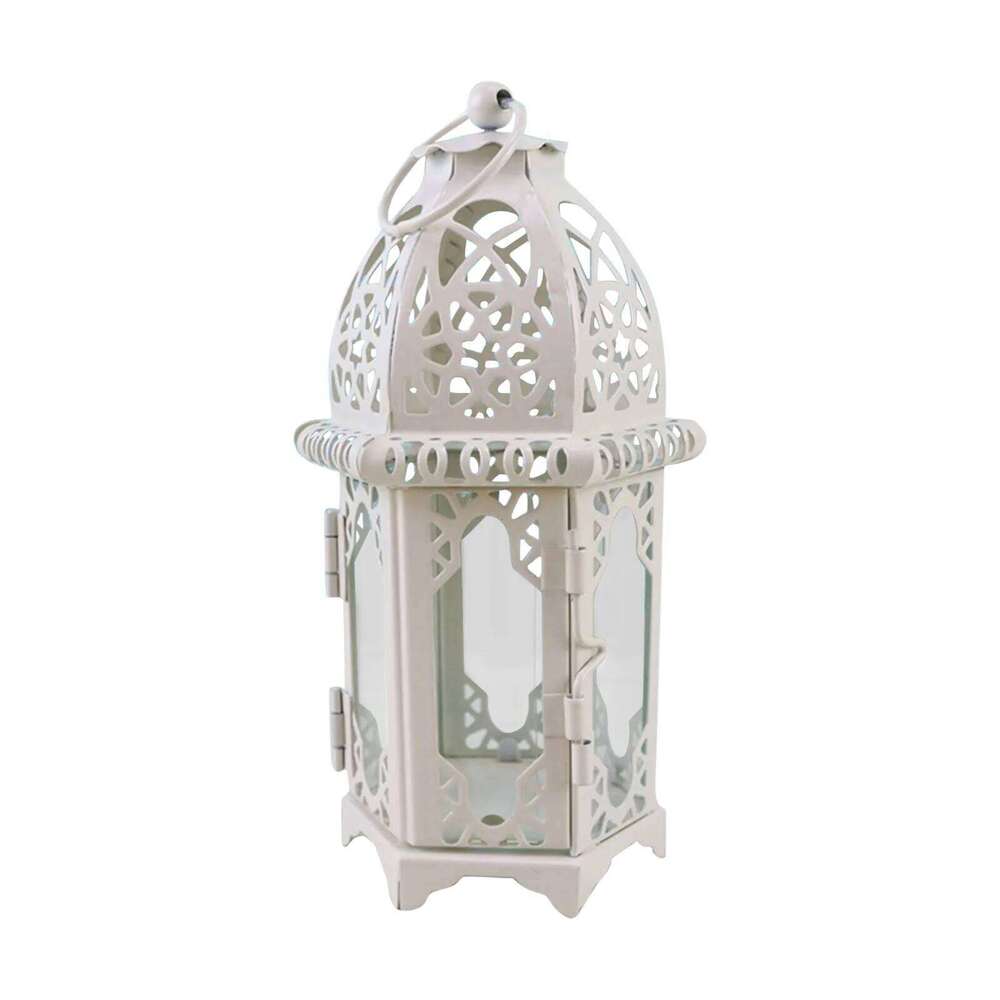 Antique Moroccan Style Lantern Hollow Candle Holder Stand Wedding Romantic Decor Y260131