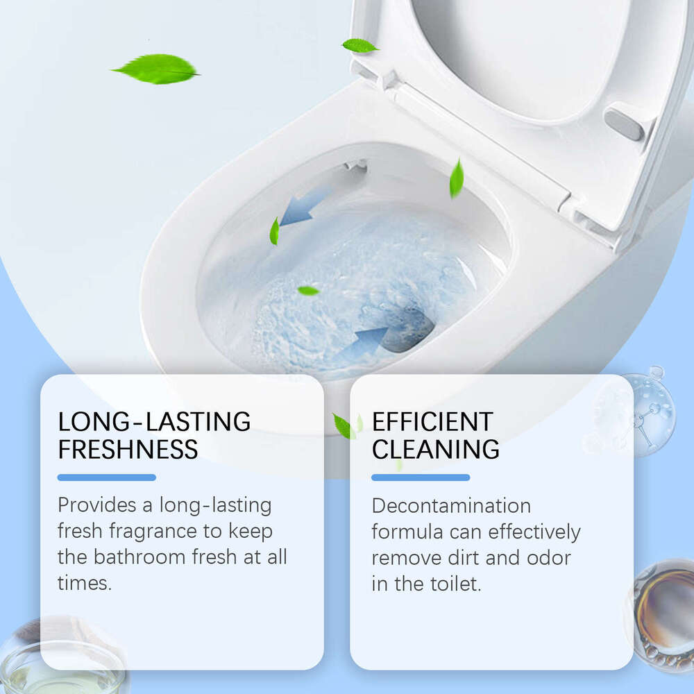 Jakehoe Cleaner Block Toilet Bathroom Cleaning Fresh Fragrance Deodorizing Automatic Release Easy to Use S260202