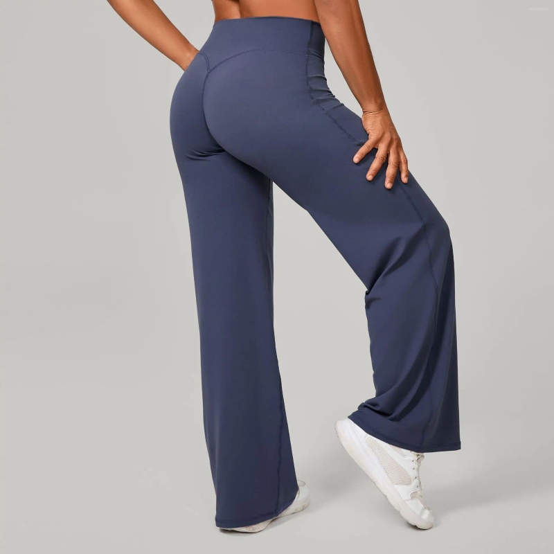 Women's Pants 2026 Women Straight-Leg Sports Gym Clothing Naked Feeling Compression Wide Leg Yoga Leggings Pilates Fitness Tights